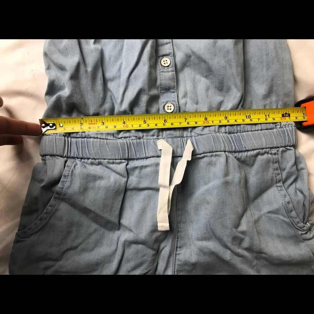 GAP Chambray Romper Girls Large Sleeveless Shorts - Picture 5 of 9